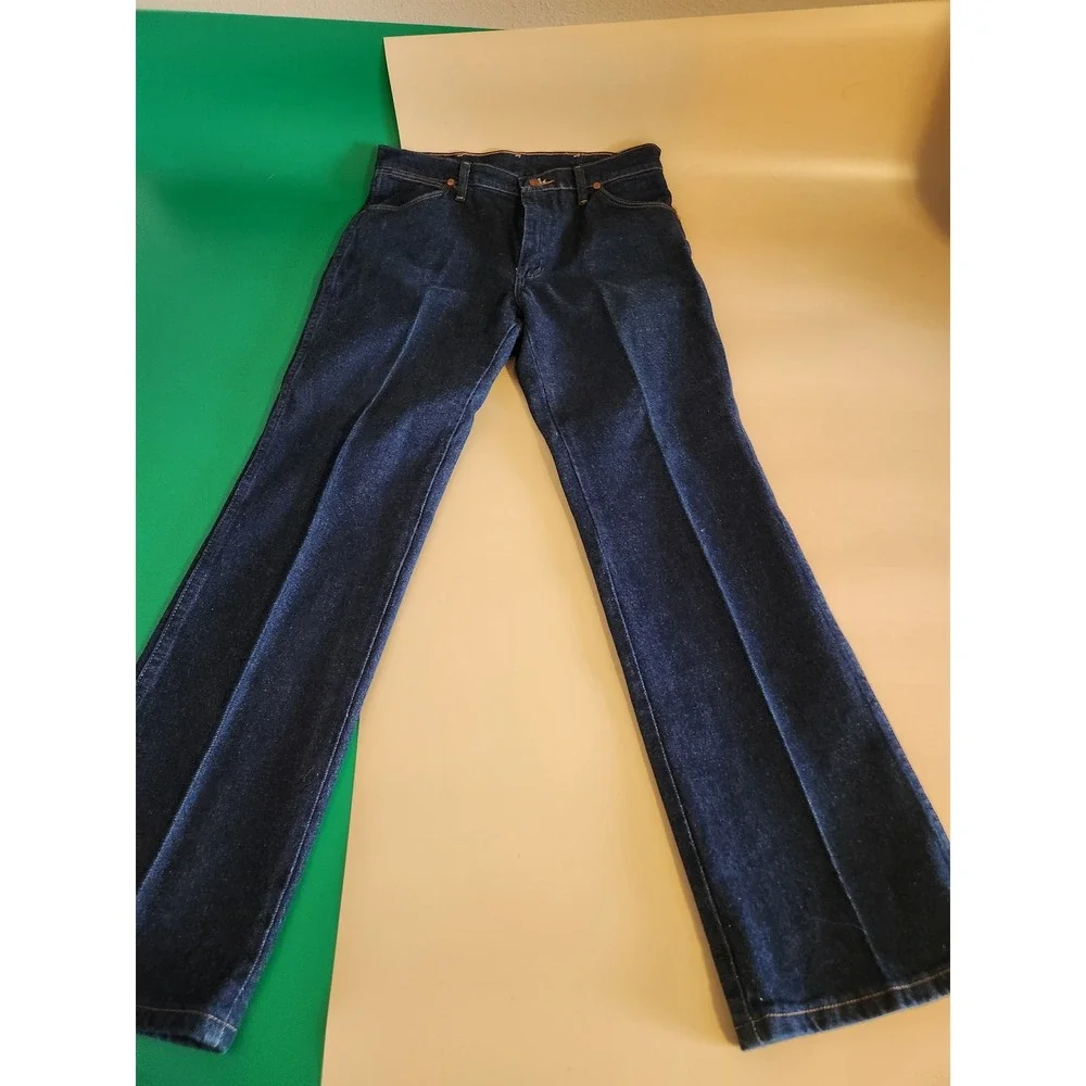 Wrangler Jeans Mens 32x30 Blue Cowboy Cut Slim Fit Stretch 947STR Indigo Denim